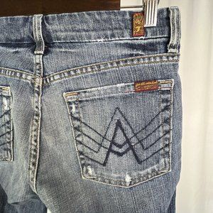 7 For All Mankind A Pocket Boot Cut Flare Jeans - Size 27